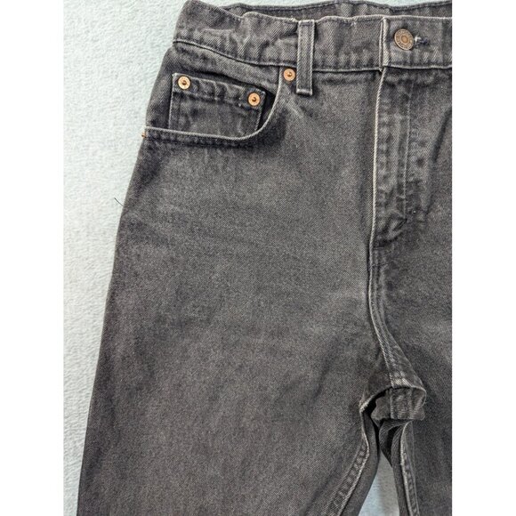 Vintage Levi's 551 Jeans Womens 4 Black Relaxed Fit Tapered Leg Made USA 90s - Picture 2 of 15